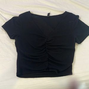 Black Cropped T-shirt